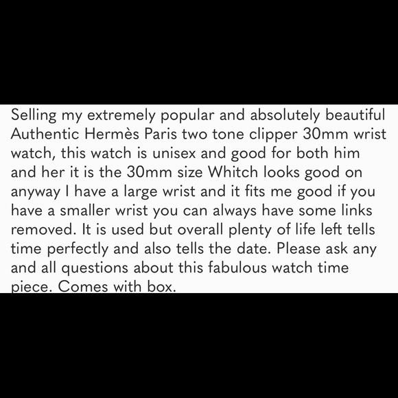 Authentic Hermès Paris clipper 30mm wrist watch - Picture 2 of 12